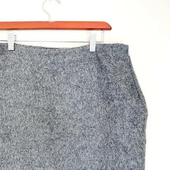 Nina Ricci Women's Size 44 US12 Large Gray Skirt Alpaca A-Line Silk Lined Mini - Picture 2 of 10